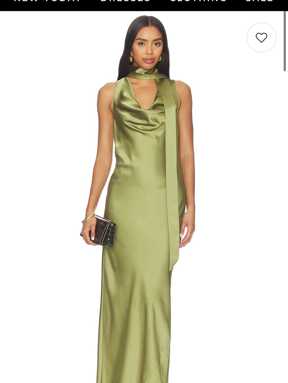 Paula Maxi Dress Amanda Uprichard Green Satin dress